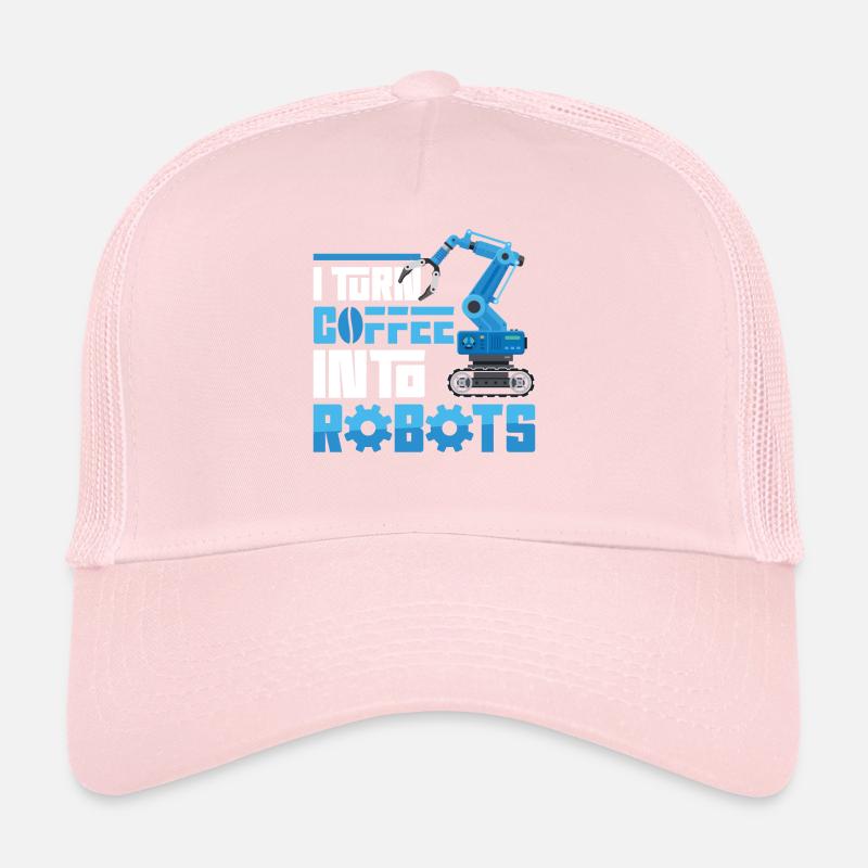 Robot Robotics Engineer Coffee I Trucker Cap