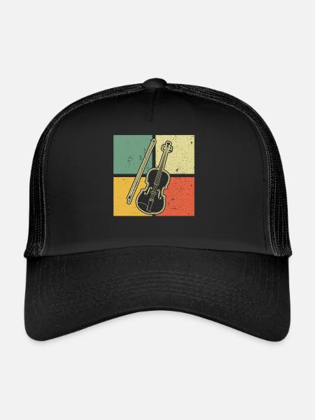 Violon Violoniste Violoniste - Casquette trucker  - noir/noir - Devant