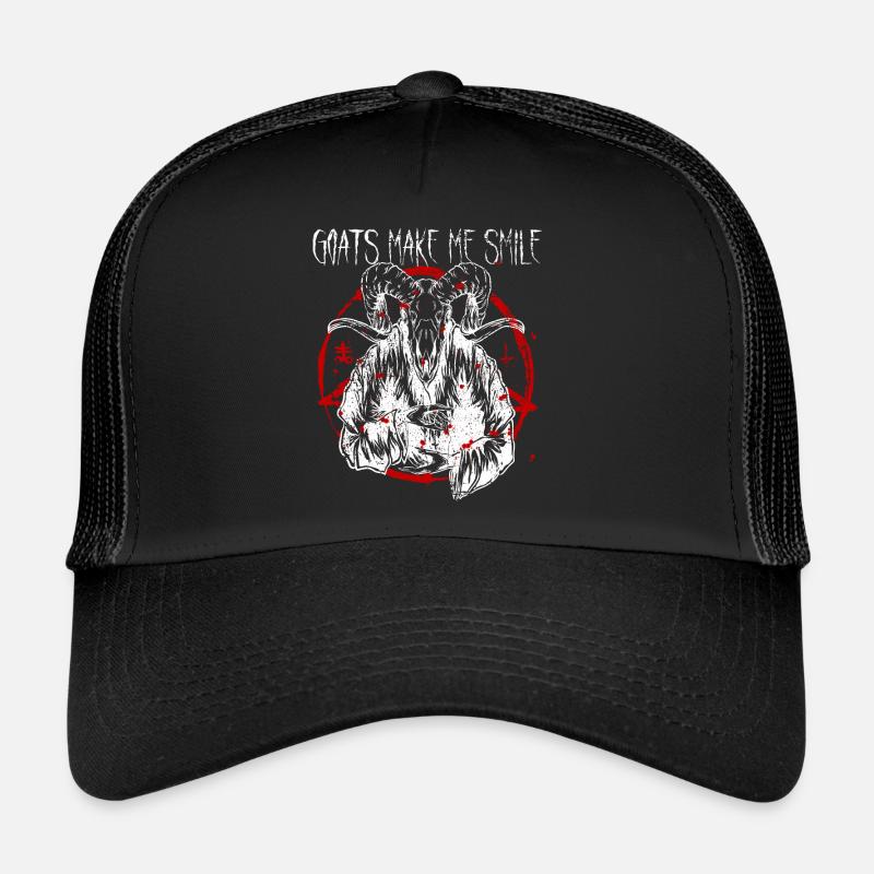 Satanist Baphomet Satanismus - Trucker Cap - Schwarz/Schwarz