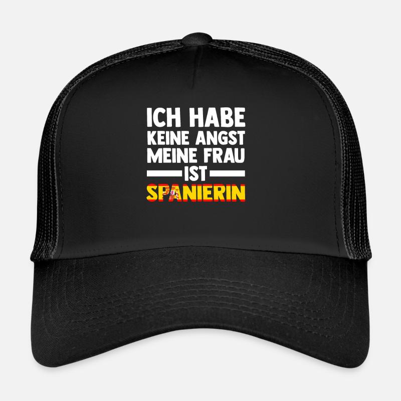 Spanisch Spanier Spanien - Trucker Cap - Schwarz/Schwarz
