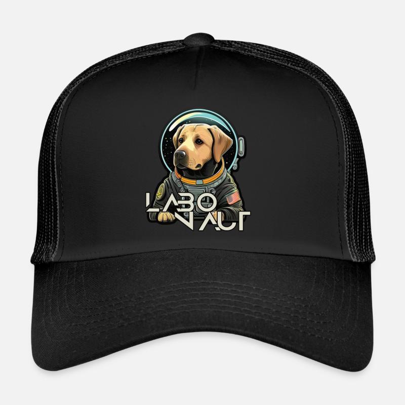 LabbiNaut Labrador Astronaut Dog Dad Trucker Cap
