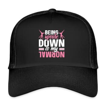 Wagenrad -Gymnast Stürzen - Trucker Cap - Schwarz/Schwarz - Vorne