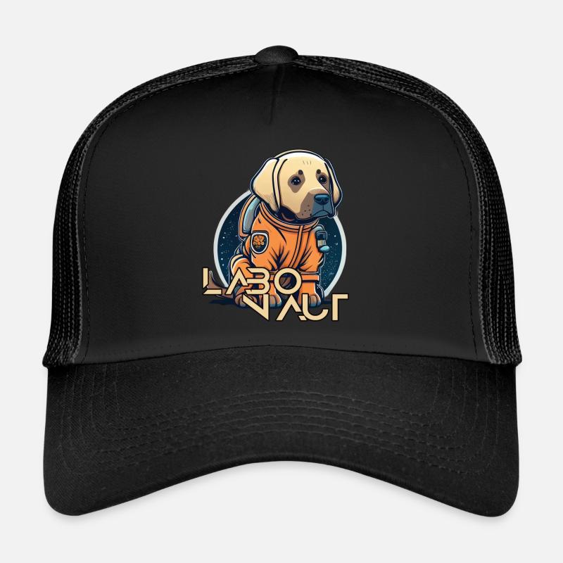 LabbiNaut Labrador Astronaut Dog Dad Trucker Cap