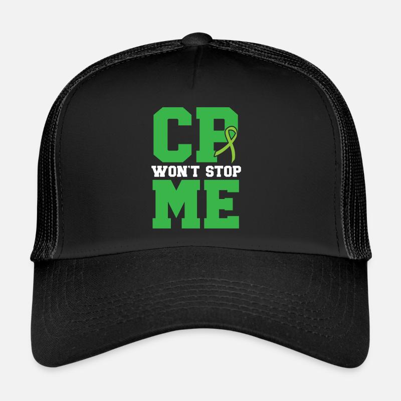 Ruban de sensibilisation à la paralysie cérébrale Le CP ne m’arrêtera pas Casquette trucker 