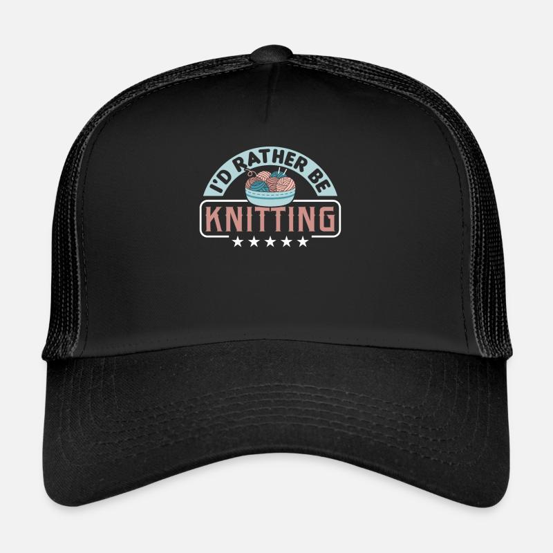 Handarbeit Stricken lustiger Strick Spruch Trucker Cap