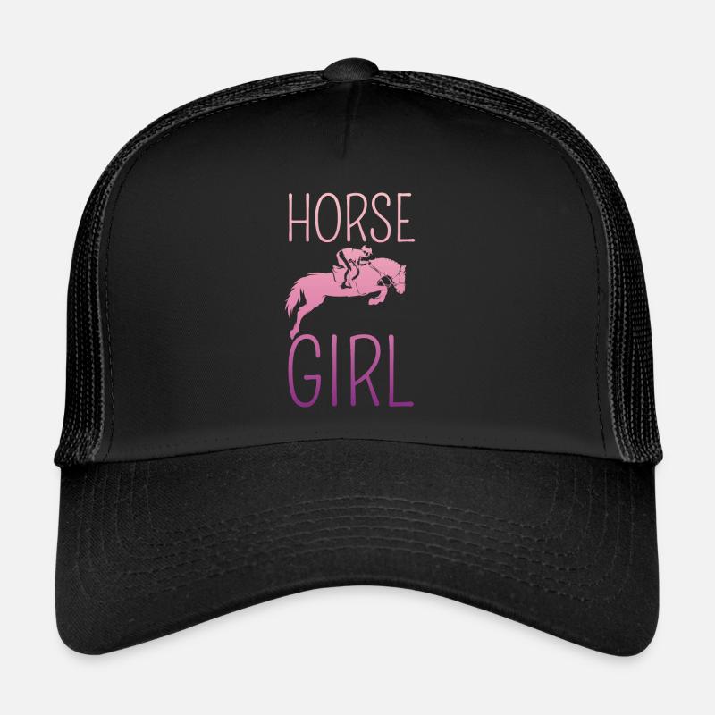 Une fille monte à cheval Casquette trucker 
