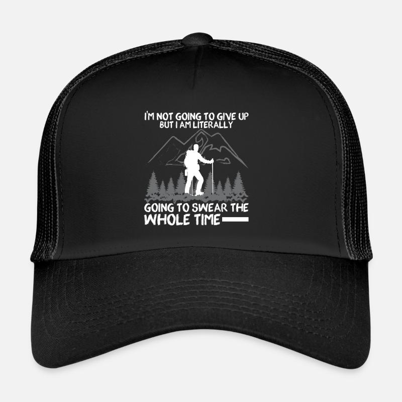 Lustige Wandergeschenkeaussage - Trucker Cap - Schwarz/Schwarz