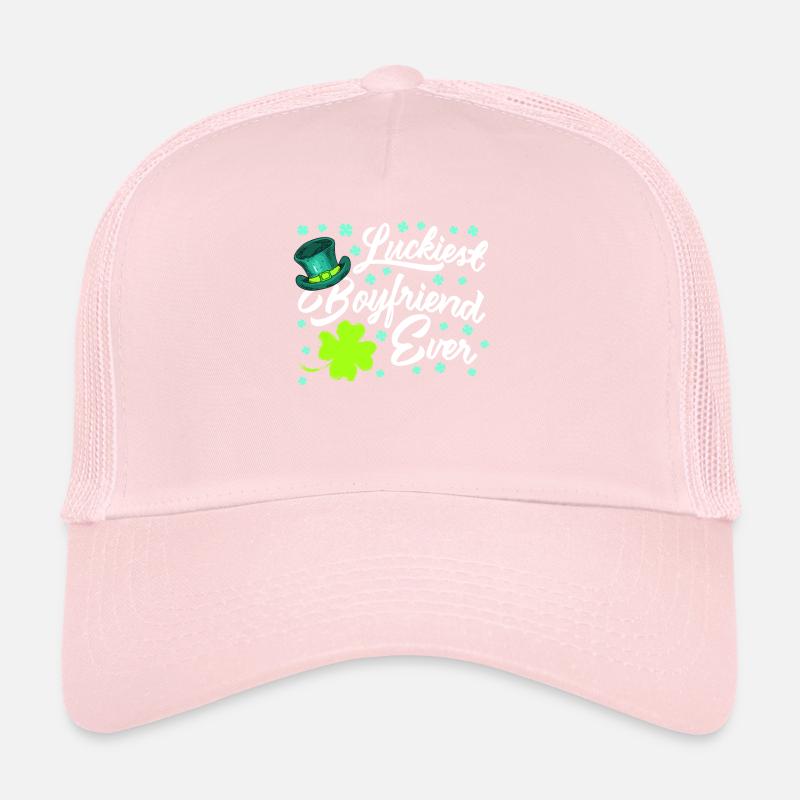 Petit ami le plus chanceux de tous les temps Saint-Valentin Casquette trucker 