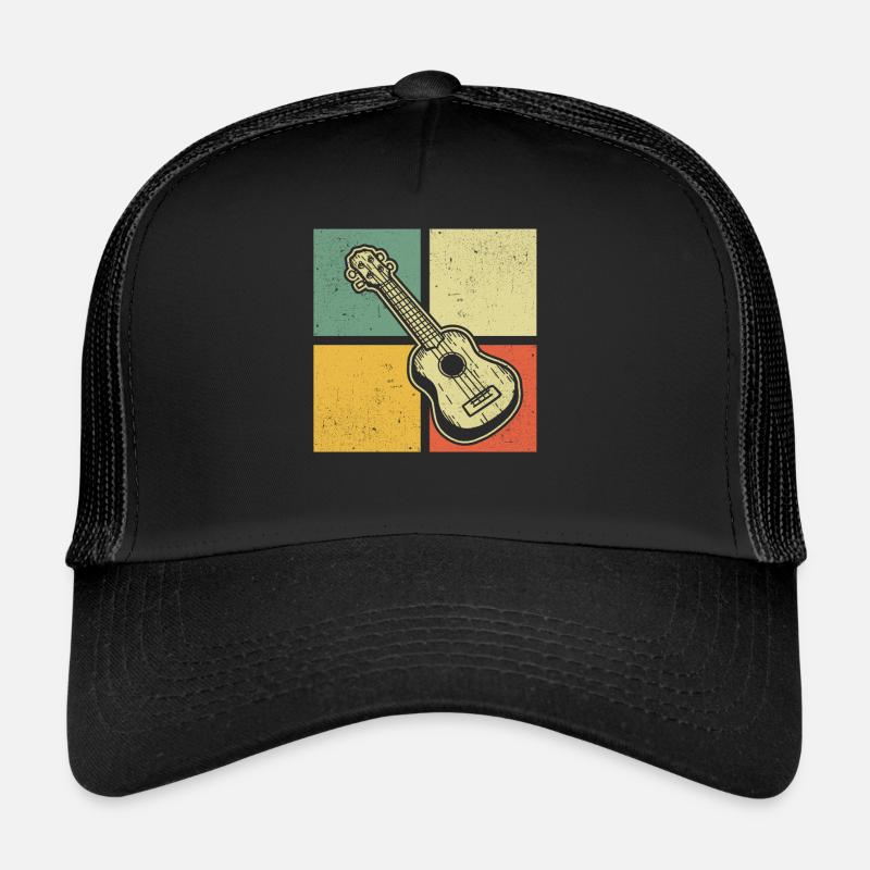 Ukulele Ukulele Player Ukulelist - Trucker Cap - black/black