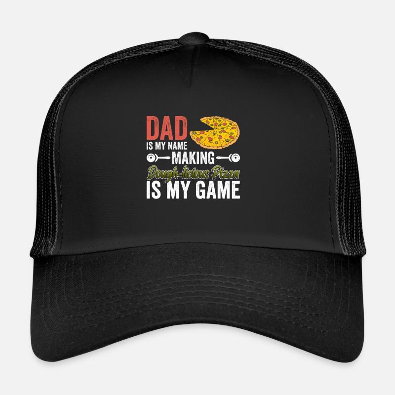 Pizza Papa Pizzabäcker Pizzaolo - Trucker Cap - Schwarz/Schwarz