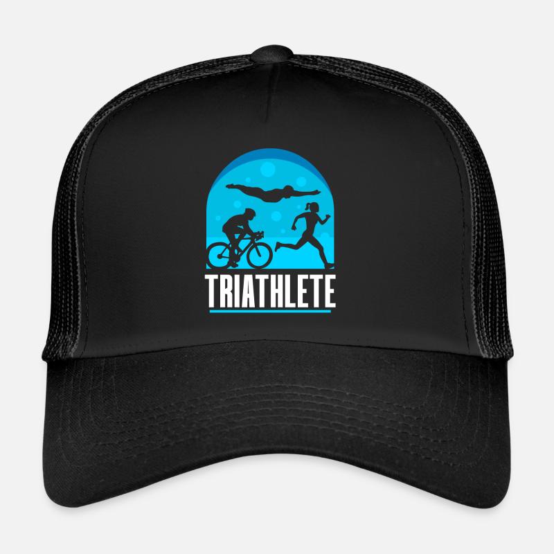 Triathlet Triathlons Triathlon Sport Triathletin - Trucker Cap - Schwarz/Schwarz