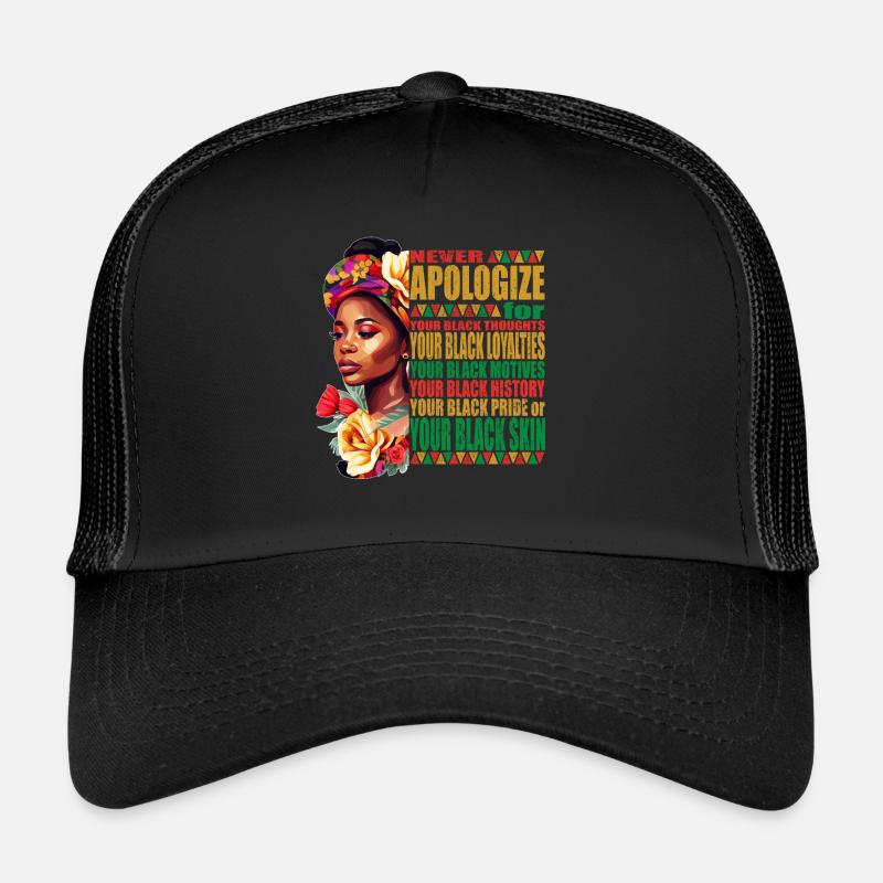 BLM African Pride commémore l’histoire des Noirs Mon Casquette trucker 