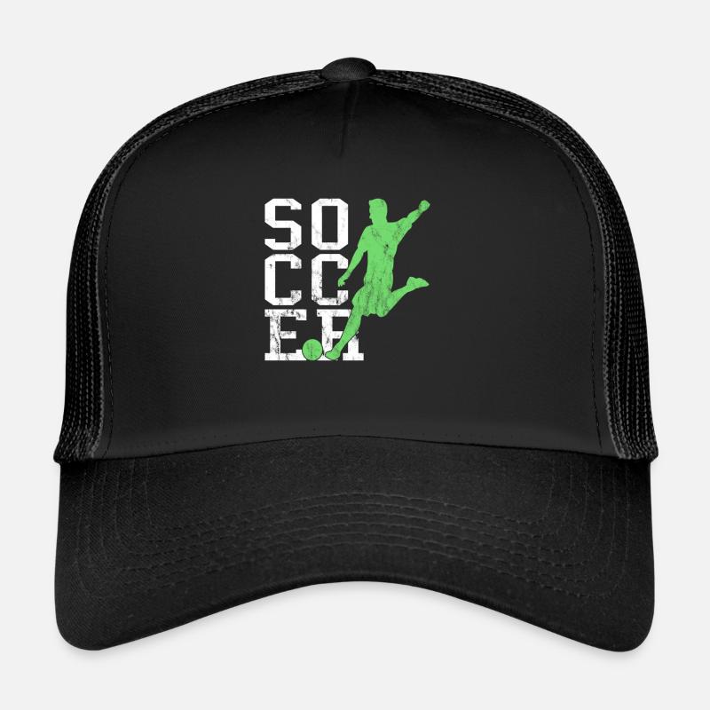 Fußball - Trucker Cap - Schwarz/Schwarz