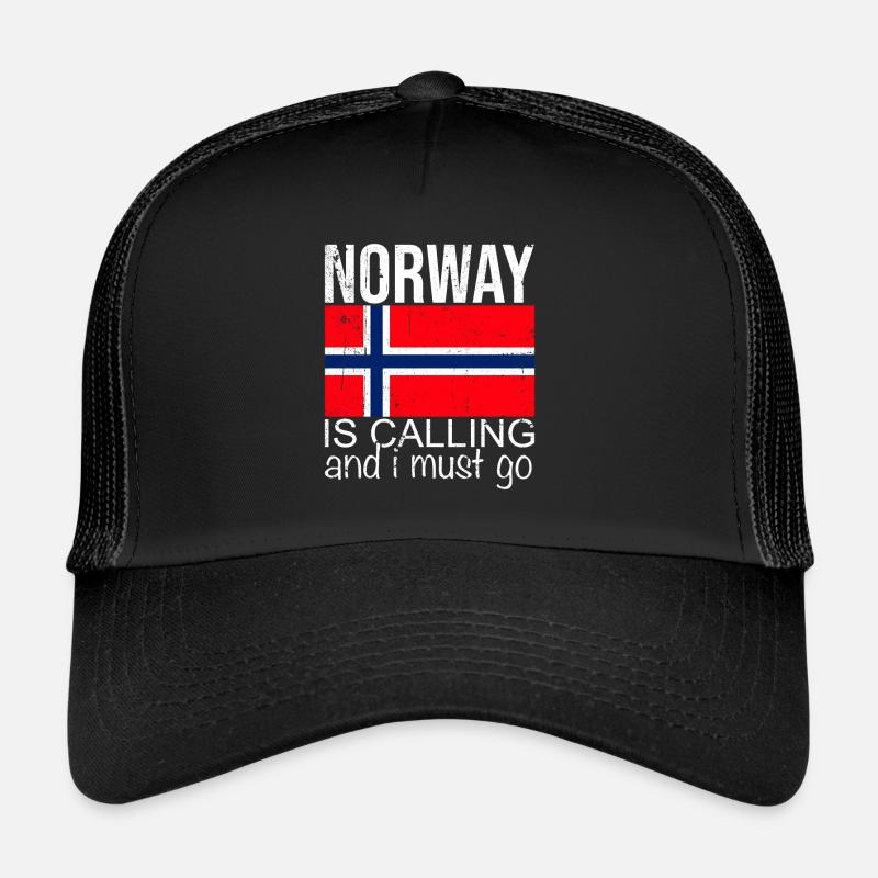 Norwegen Spruch - Trucker Cap - Schwarz/Schwarz