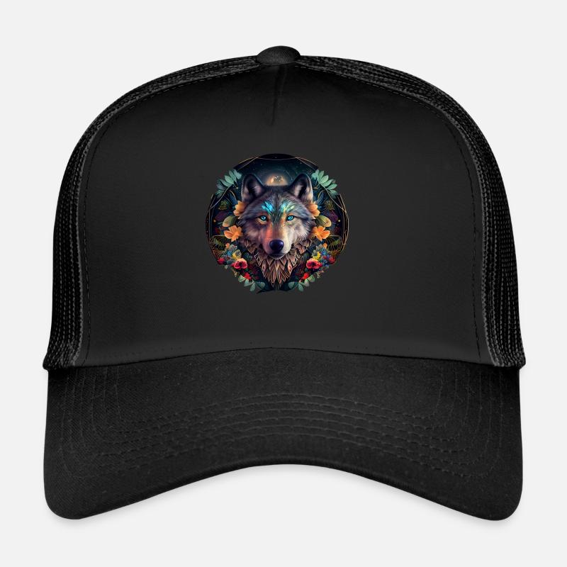 Wölfe Silhouette Naturschutz Tierschutz Wolf Trucker Cap