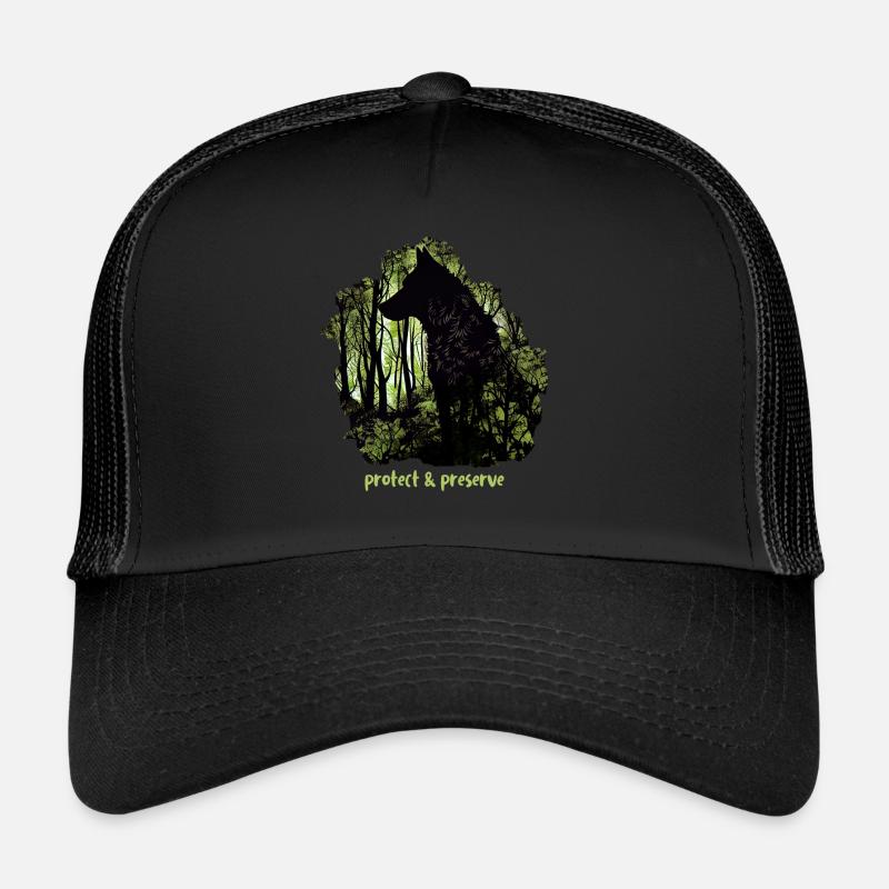 Wölfe Silhouette Naturschutz Tierschutz Wolf Trucker Cap