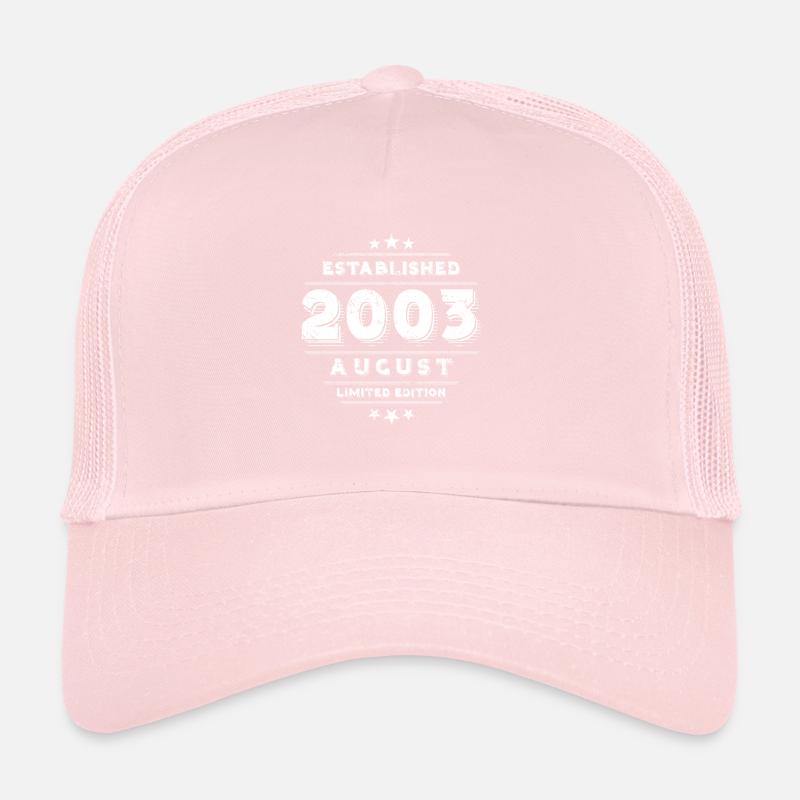 Anniversaire en août 2003 - août Casquette trucker 