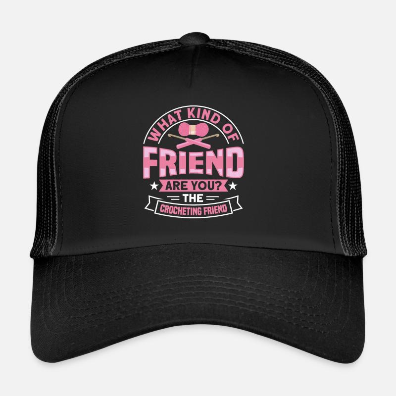 Handmade Crochet Funny Crochet Saying Trucker Cap
