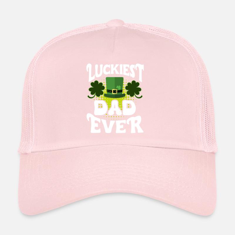 Papa le plus chanceux de tous les temps Papa de la Saint-Patrick Casquette trucker 