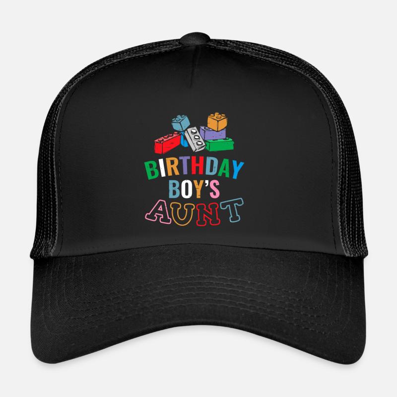 Blocs de construction de la tante du garçon d’anniversaire Casquette trucker 