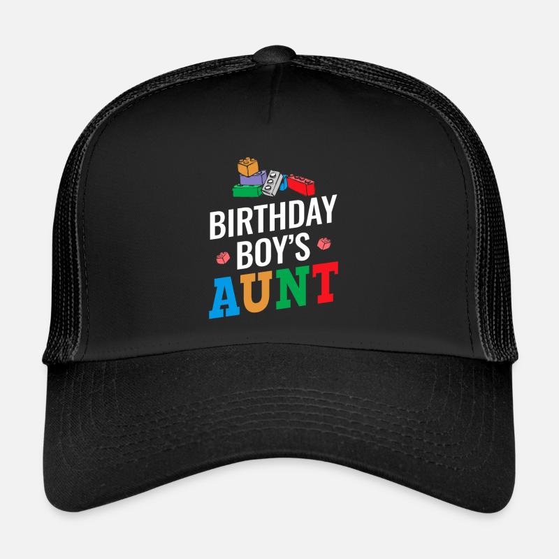 Blocs de construction de la tante du garçon d’anniversaire Casquette trucker 