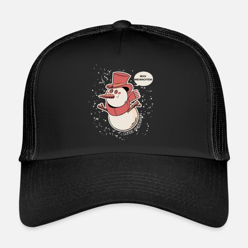 Lüttje Sneeimann Plattdeutsch Schneemann Trucker Cap