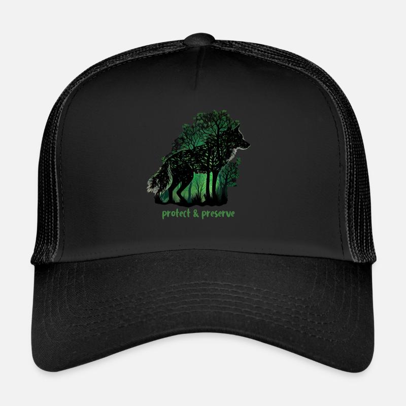 Wölfe Silhouette Naturschutz Tierschutz Wolf Trucker Cap