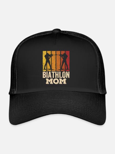 Biathlon Mama Biathlete Biathlete Biathlons Sport - Trucker Cap - black/black - Front