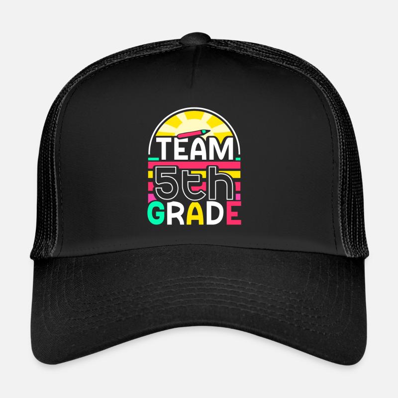 Team 5 Class School Fifth Grader Fifth Trucker Cap