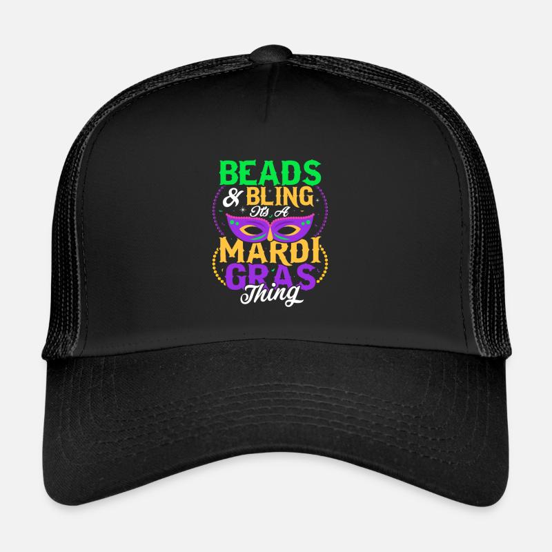 Beads & Bling It’s A Mardi Gras Thing Mask Parade Casquette trucker 