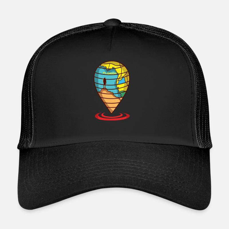 Point de cheminement de vacances de voyage sur la plage de Floride Casquette trucker 