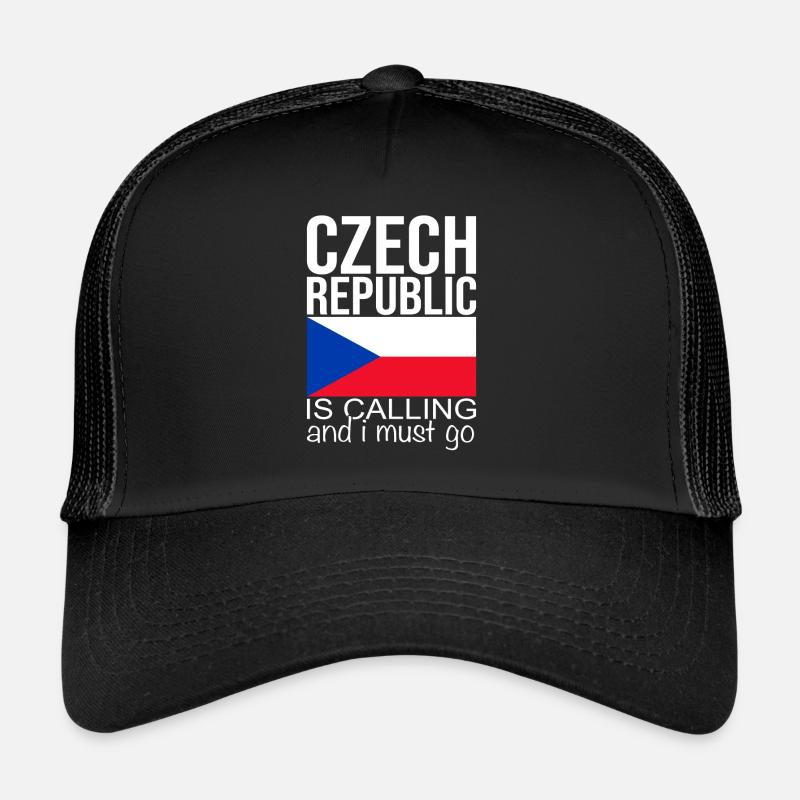 Tchéquie - Casquette trucker  - noir/noir