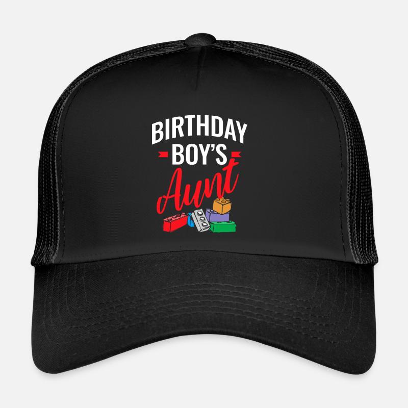 Blocs de construction de la tante du garçon d’anniversaire Casquette trucker 