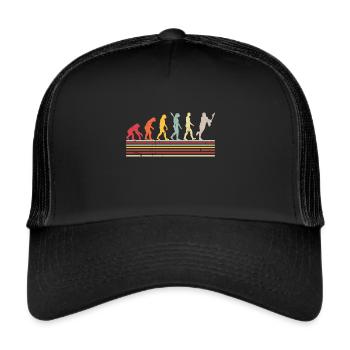 Lacrosse Torwart Lacrosse Spieler - Trucker Cap - Schwarz/Schwarz - Vorne