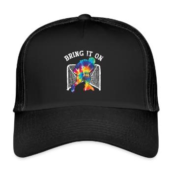 Lacrosse Torwart Lacrosse Spieler - Trucker Cap - Schwarz/Schwarz - Vorne