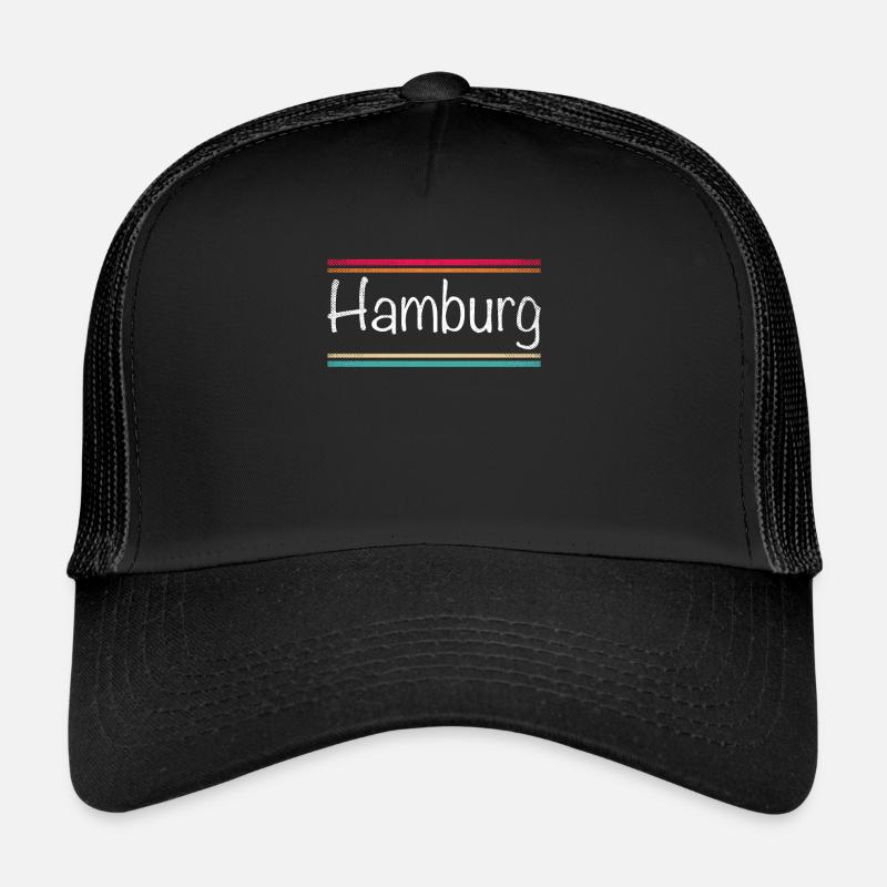 Hambourg - Casquette trucker  - noir/noir