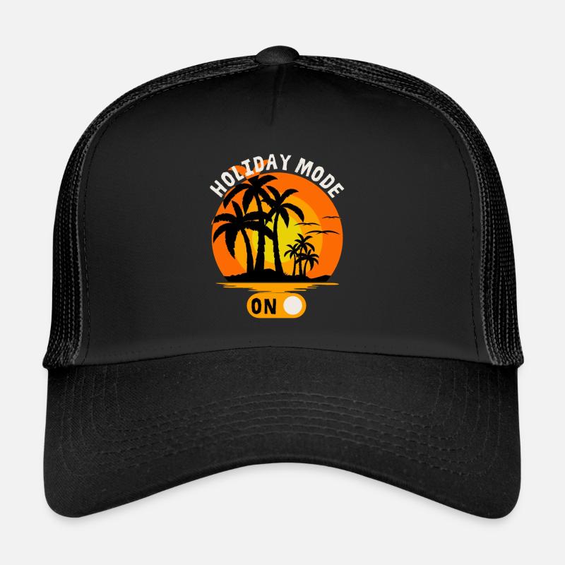 Vacances, ambiance de vacances avec des palmiers, dire Casquette trucker 