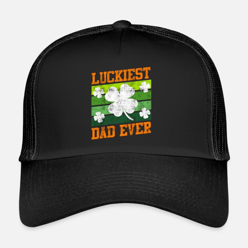 Le père le plus chanceux de tous les temps Clover Saint-Patrick Casquette trucker 