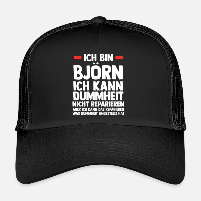 Björn - Trucker Cap - Schwarz/Schwarz
