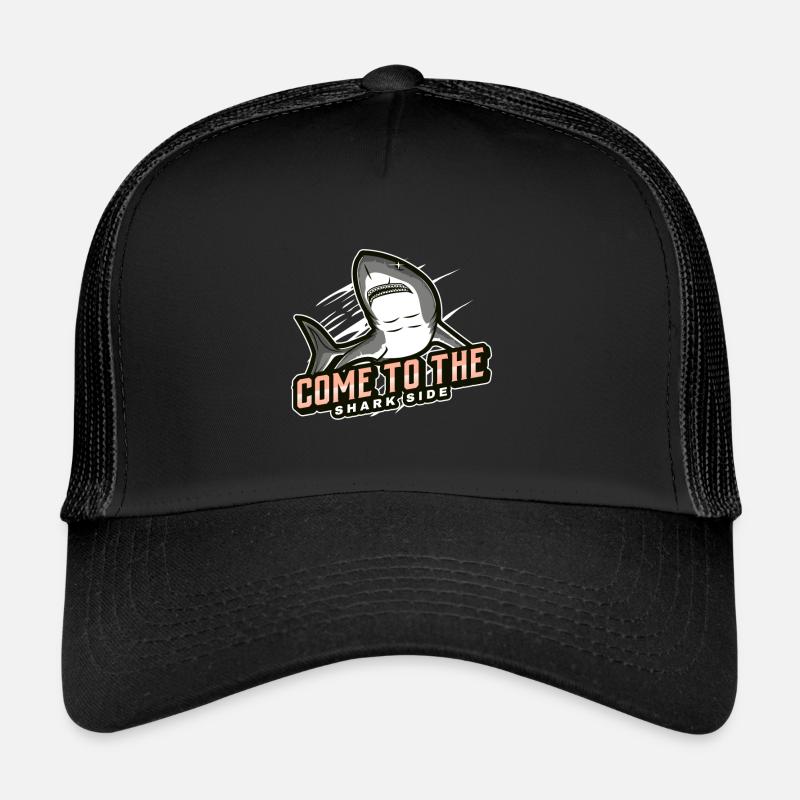 come to the shark side - Trucker Cap - Schwarz/Schwarz