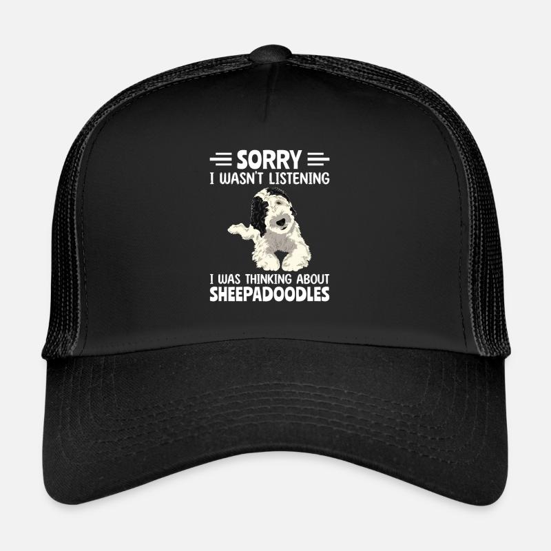 Sheepadoodle Doodle Hund Trucker Cap