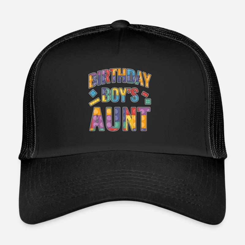 Blocs de construction de la tante du garçon d’anniversaire Casquette trucker 