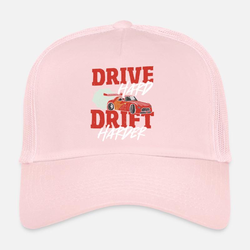 Drive Hard Drift Harder Drifting Car Racing Trucker Cap