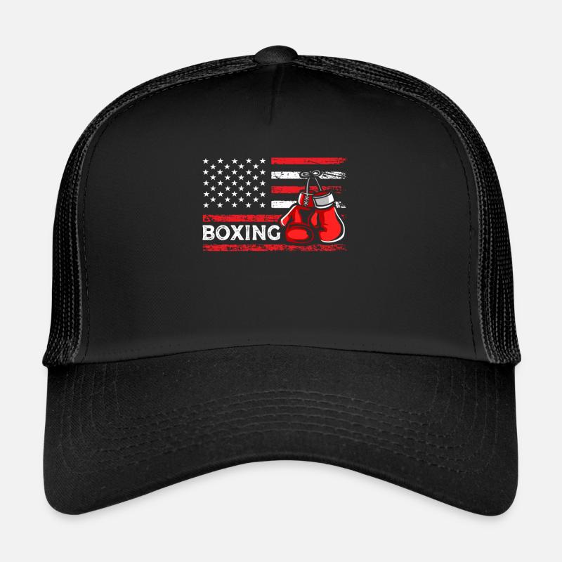 Gants de boxe Drapeau américain des sports de combat Casquette trucker 