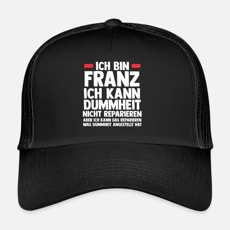 Franz - Trucker Cap - Schwarz/Schwarz