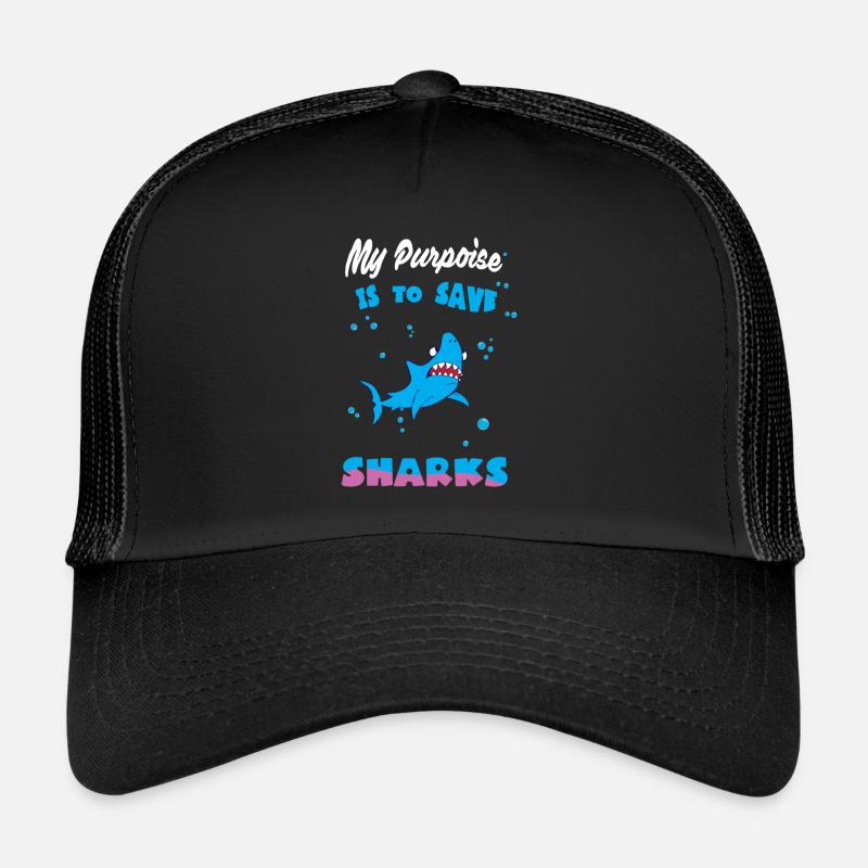 Shark Sharks Diver Shark Trucker Cap