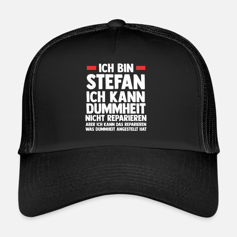 Stefan - Trucker Cap - Schwarz/Schwarz
