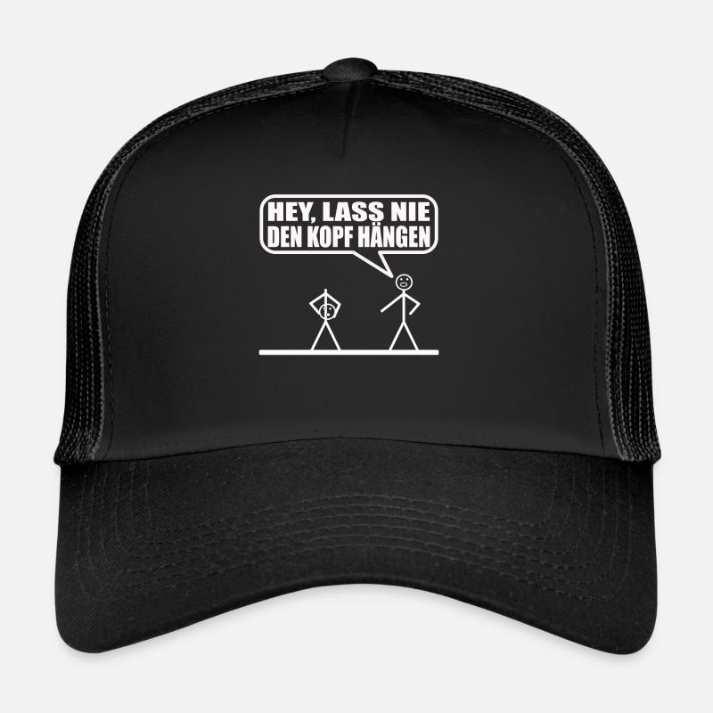 Drôle de figurine de bâton - Casquette trucker  - noir/noir
