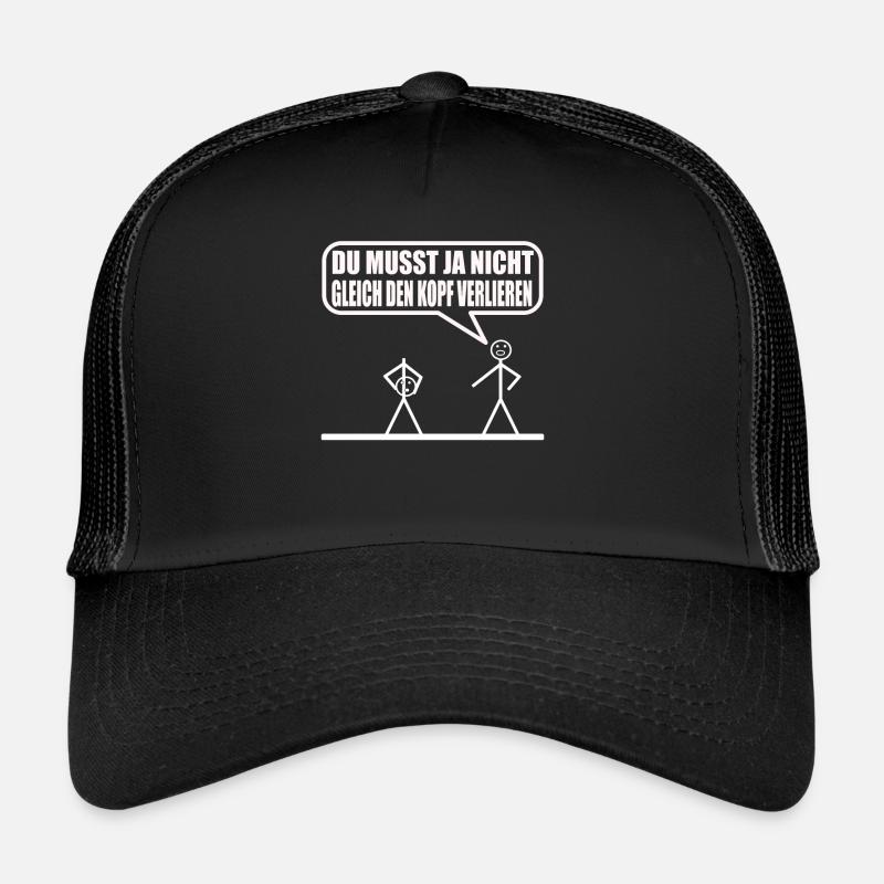 Lustiges Strichmännchen - Trucker Cap - Schwarz/Schwarz
