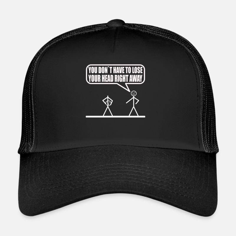 Sjov pindfigur - Trucker cap - sort/sort